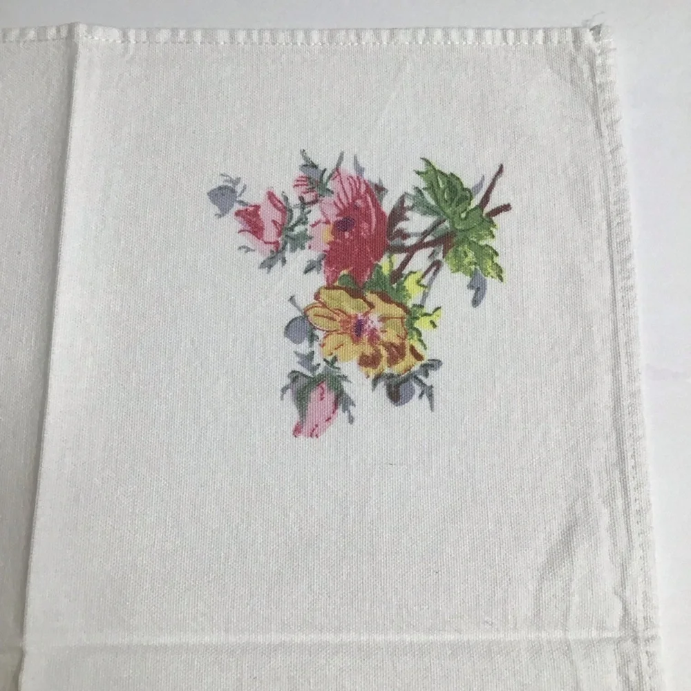 Biltmore Estate Floral Napkins SET OF 3 Thick Cotton Bread Basket Liners Cottage